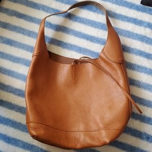 Brown Leather shoulder bag- J CREW